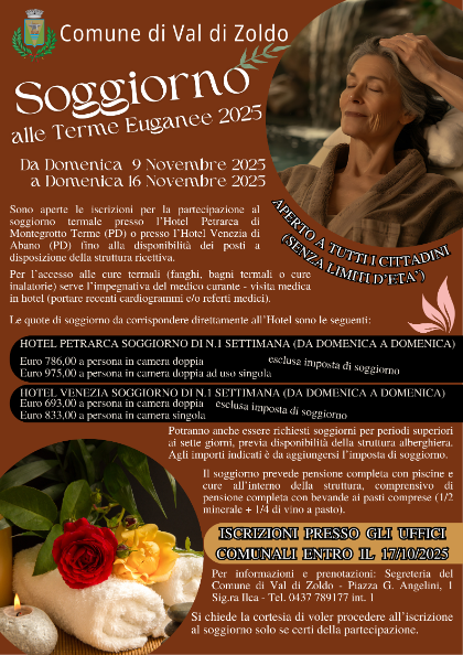 Soggiorno Terme Euganee 2025