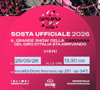 GIRO D'ITALIA - SOSTA UFFICIALE della CAROVANA