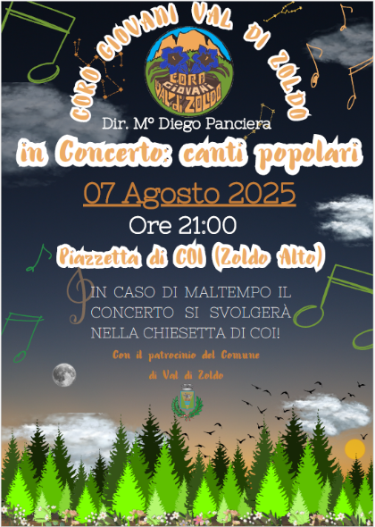 Concerto del Coro Giovani - Coi, 7 agosto