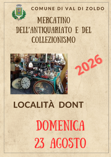 Mercatino dell'Antiquariato e del Collezionismo: Dont - 23 agosto