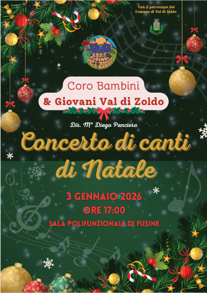 Concerto di Natale - 3 gennaio a Fusine