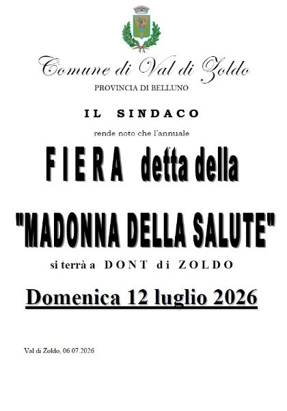 Fiera della Madonna della Salute - luglio 2026