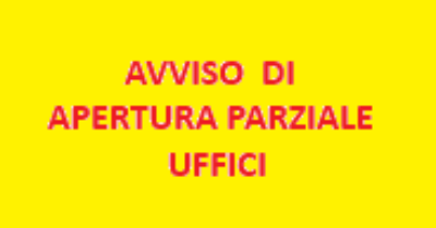 apertura parziale uffici