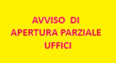 apertura parziale uffici